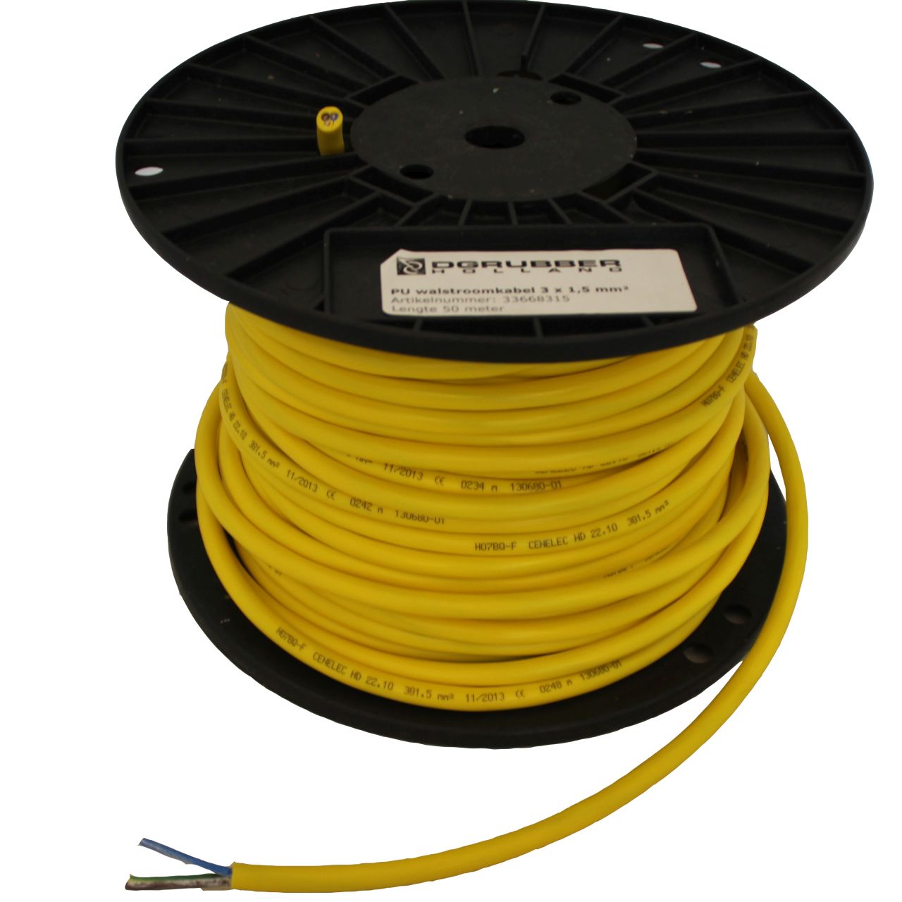 Multicore PU cable yellow